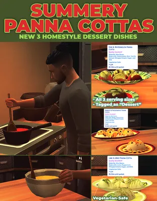 Summery Panna Cottas - 3 New Custom Recipies