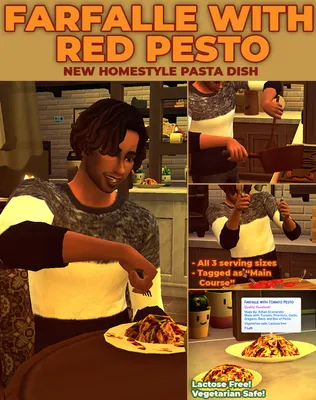 Farfalle Tomato Pesto - New Custom Food Recipe