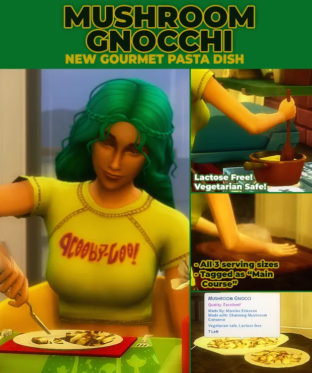 Mushroom Gnocchi - New Custom Food Recipe
