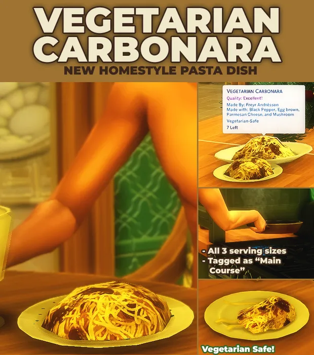 Vegetarian Carbonara - New Custom Recipe 