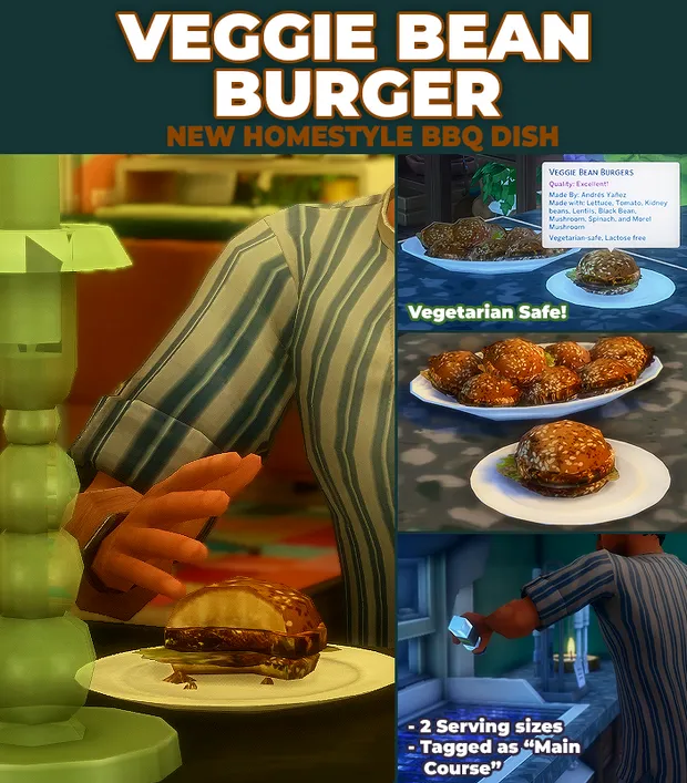 Veggie Bean Burger - New Custom Recipe 