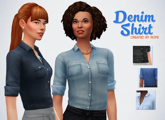 Denim Shirt for the Sims 4