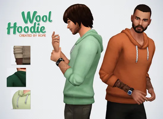 Wool Hoodie for the Sims 4