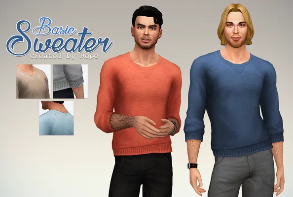 Basic Sweater for the Sims 4.