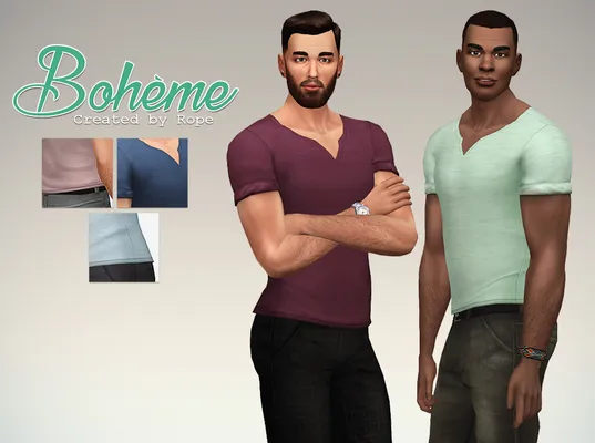 Bohème T-shirt for the Sims 4.