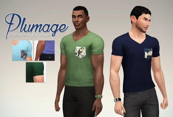 Plumage T-shirt for the Sims 4.