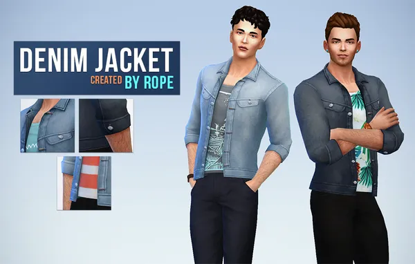Denim Jacket for the Sims 4.