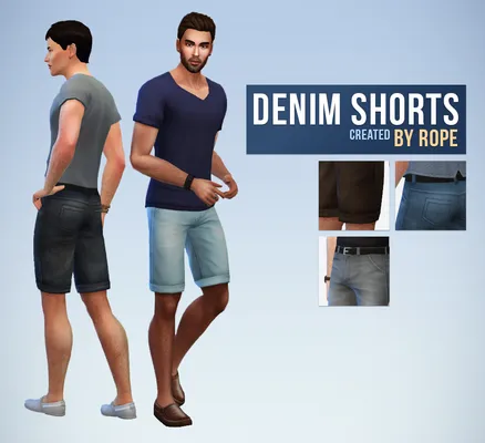 Denim Shorts for the Sims 4.
