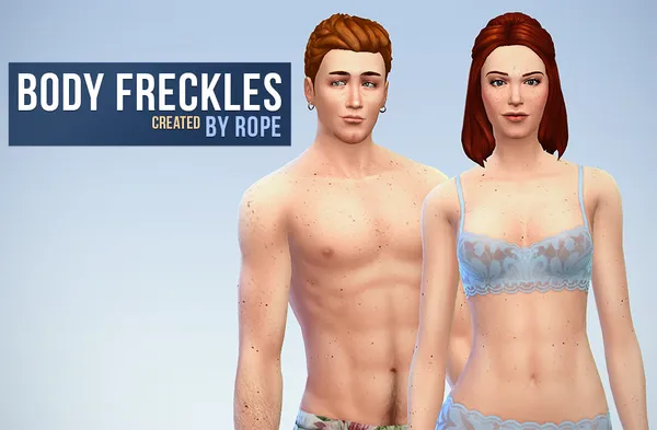 Body and Face Freckles for the Sims 4.