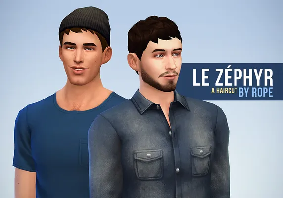 Le Zéphyr haircut for The Sims 4