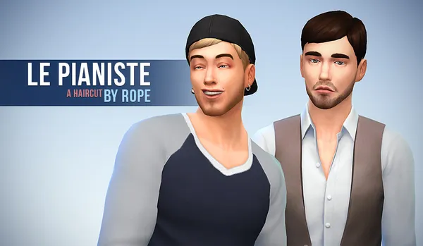 Le Pianiste haircut for The Sims 4