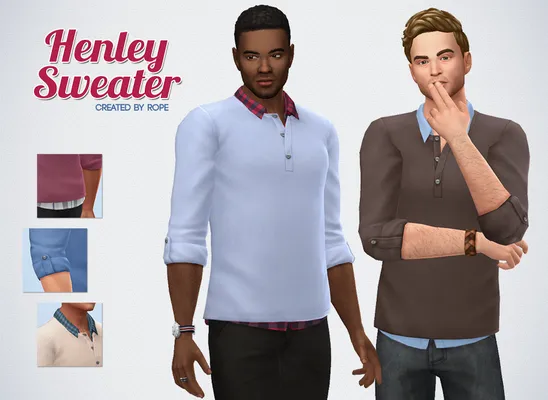 Henley Sweater for the Sims 4