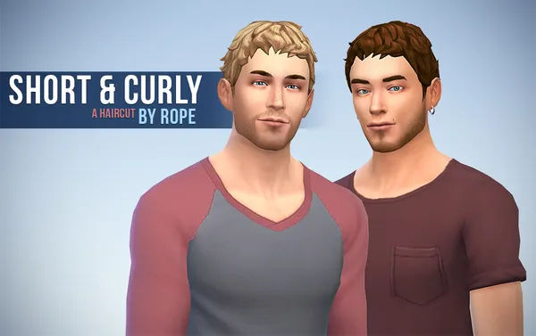 Short And Curly haircut for The Sims 4