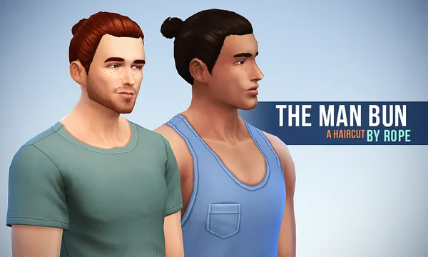 The Man Bun haircut for The Sims 4