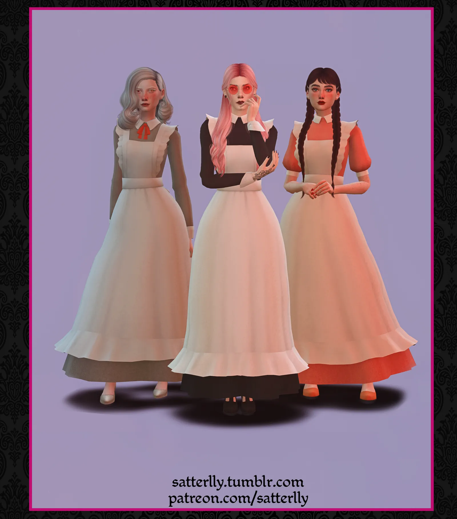 Set of Three Maid dresses