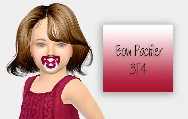 Bow Pacifier - 3T4 