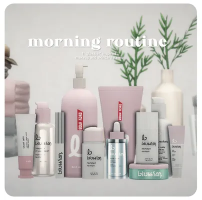 morning routine; 11 'glossier' inspired makeup and skincare items 🧴  