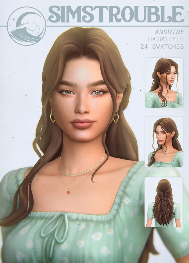 Andrine Hairstyle by simstrouble