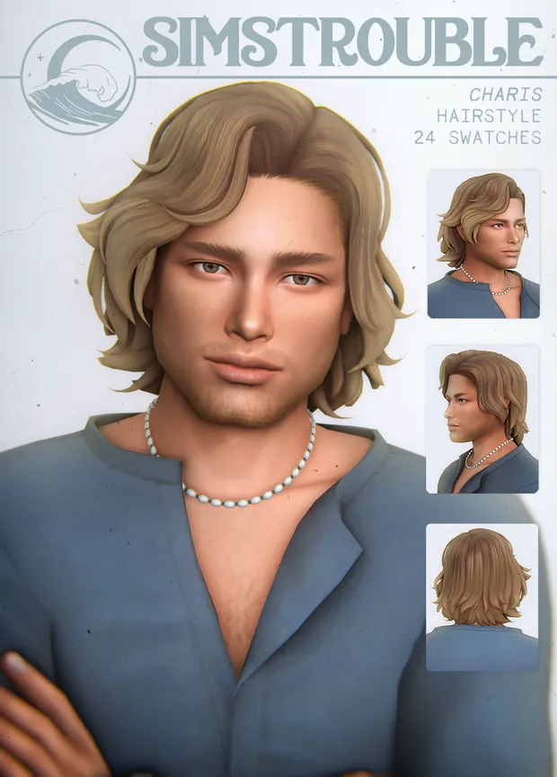 Charis Hairstyle (Unisex) by simstrouble 