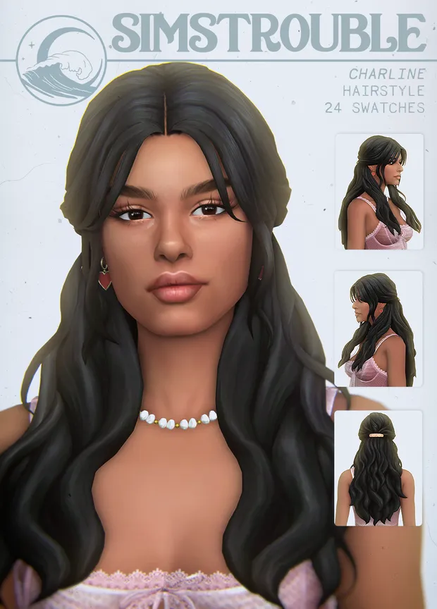 Charline Hairstyle by simstrouble 