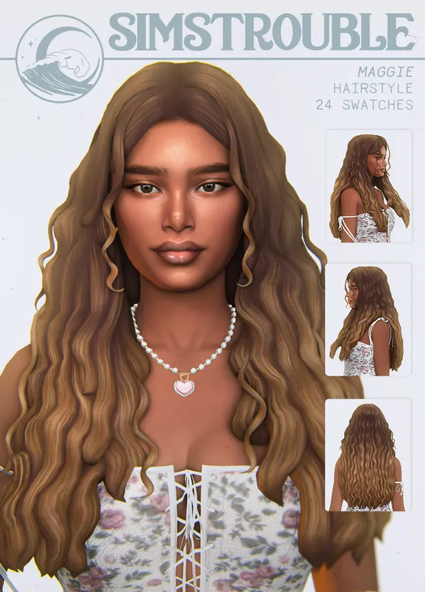 Maggie Hairstyle (4 Versions) by simstrouble 