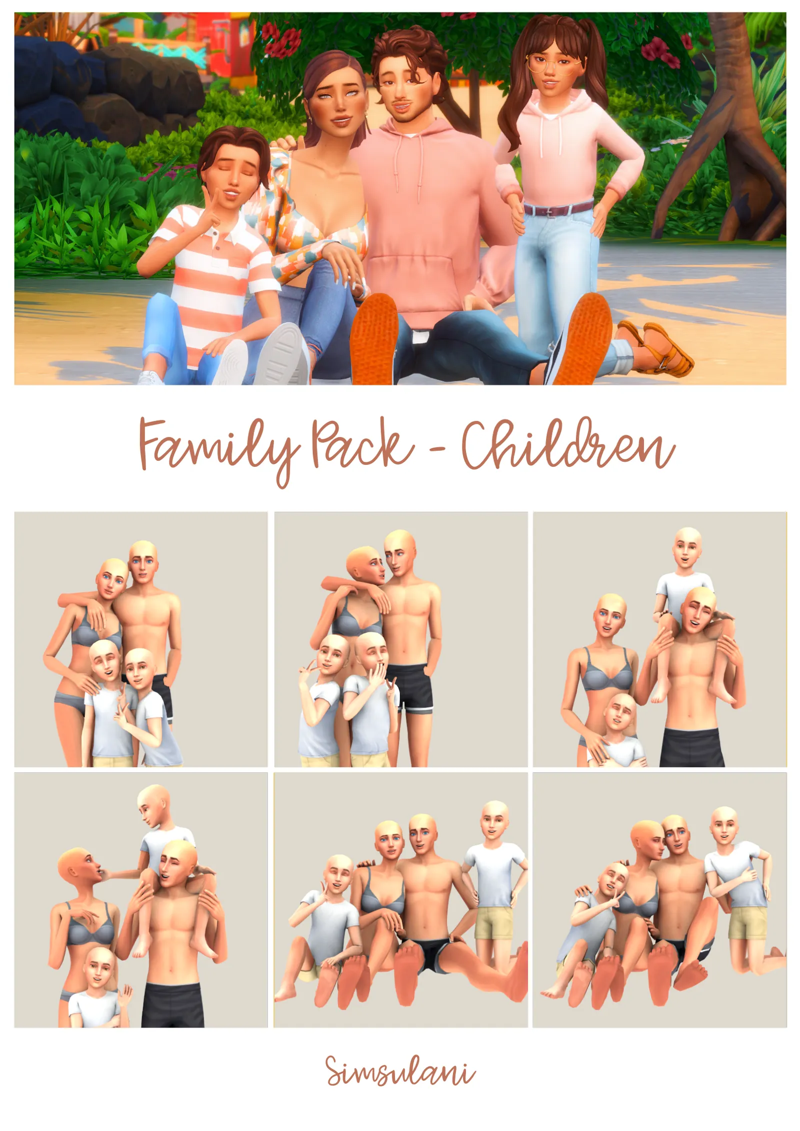 #206 Pose Pack - Family - Children 