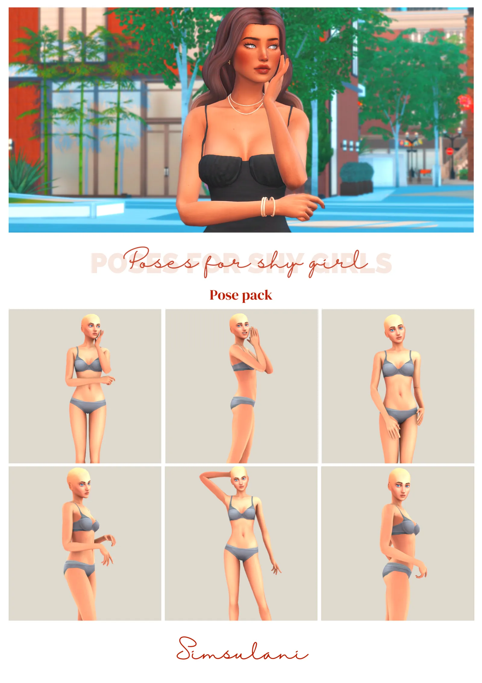 #186 Pose Pack for shy girls 