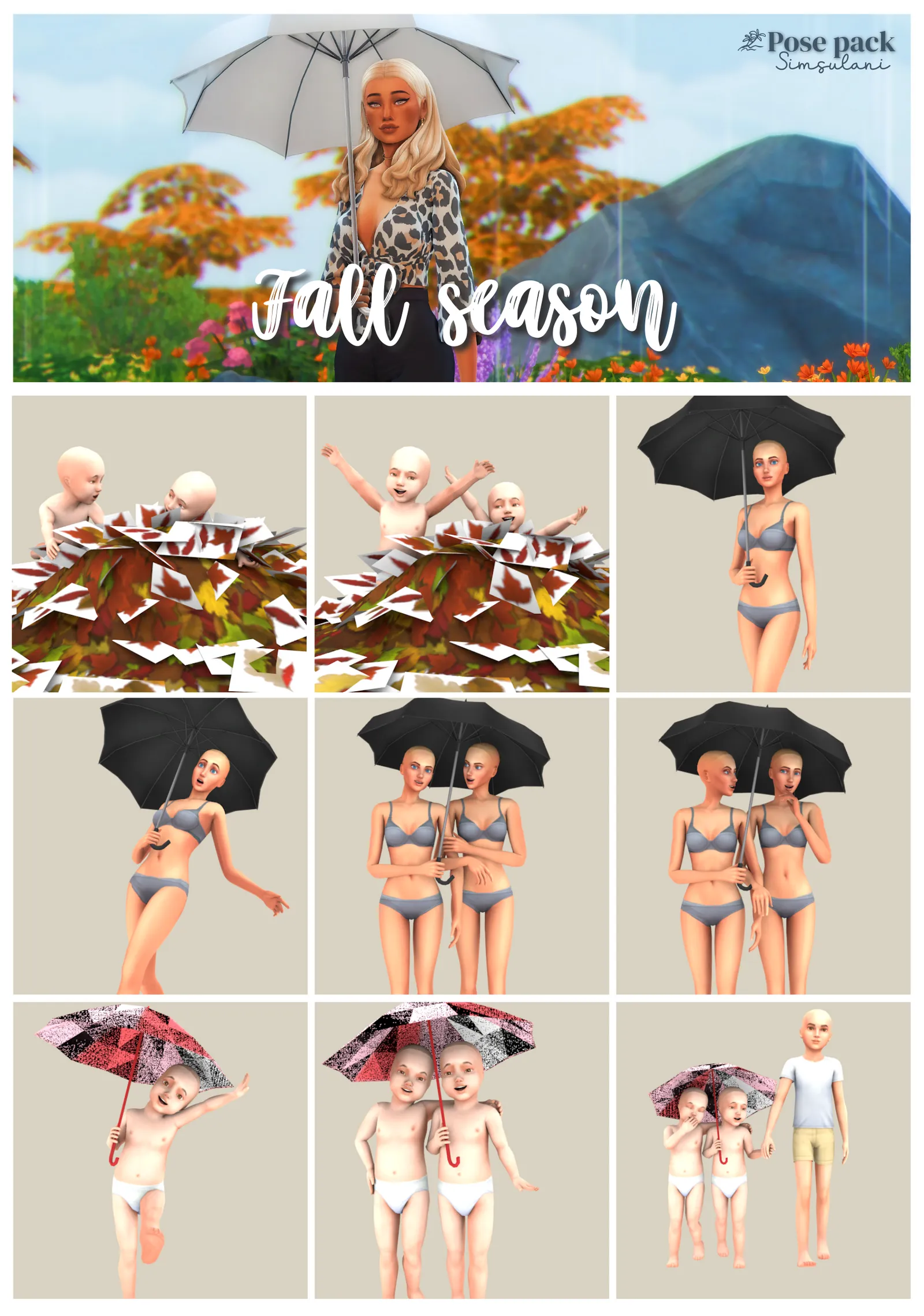 #158 Pose Pack - Fall Season 