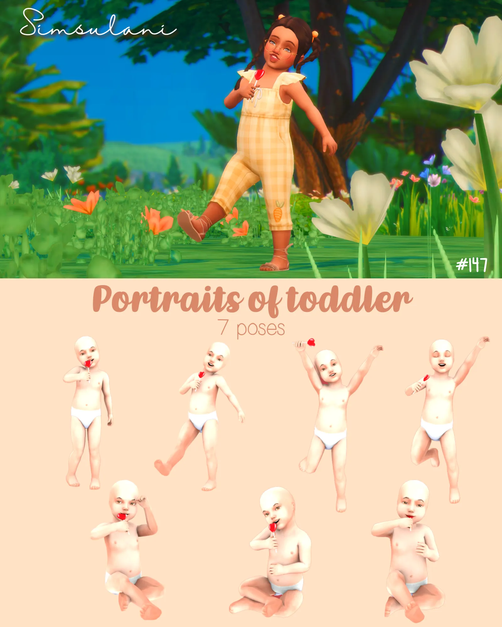 #147 Pose Pack - Portraits of Toddler