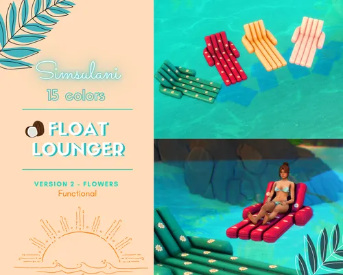 Float Lounger - V2 - Flowers
