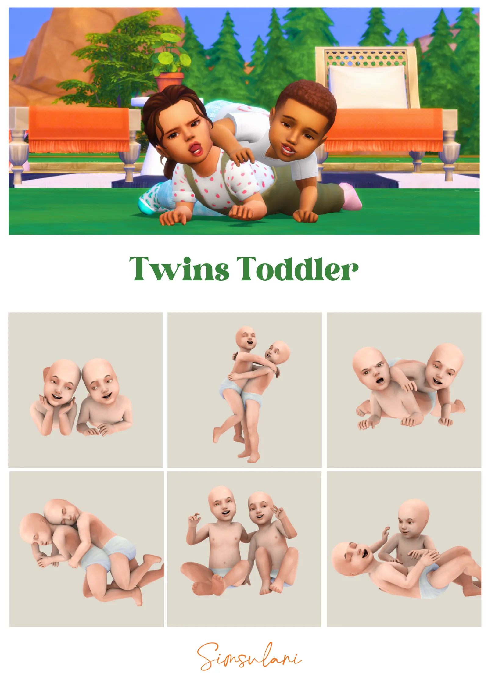 #277 Pose Pack | Twins Toddler