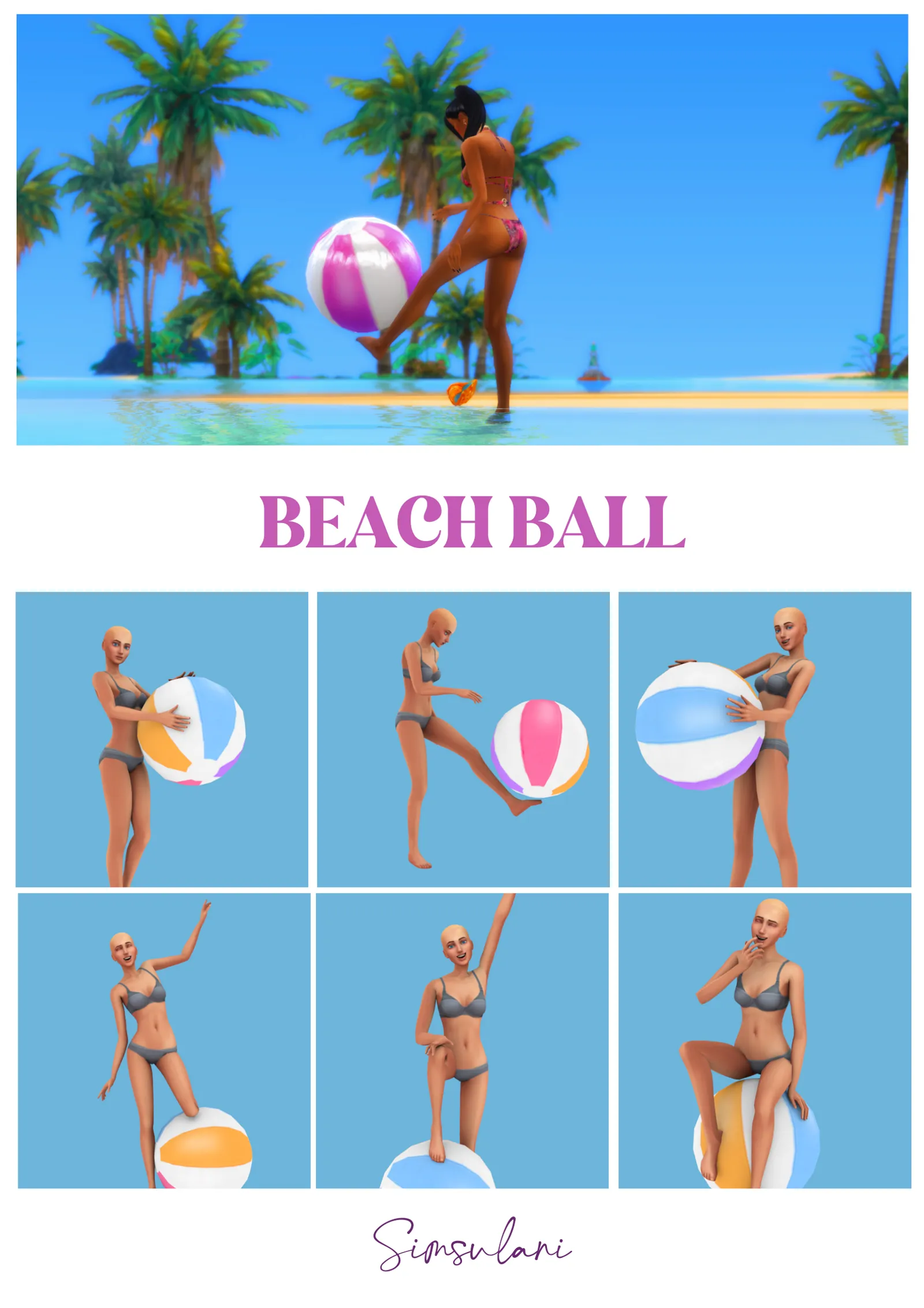 #275 Pose Pack | Beach Ball 