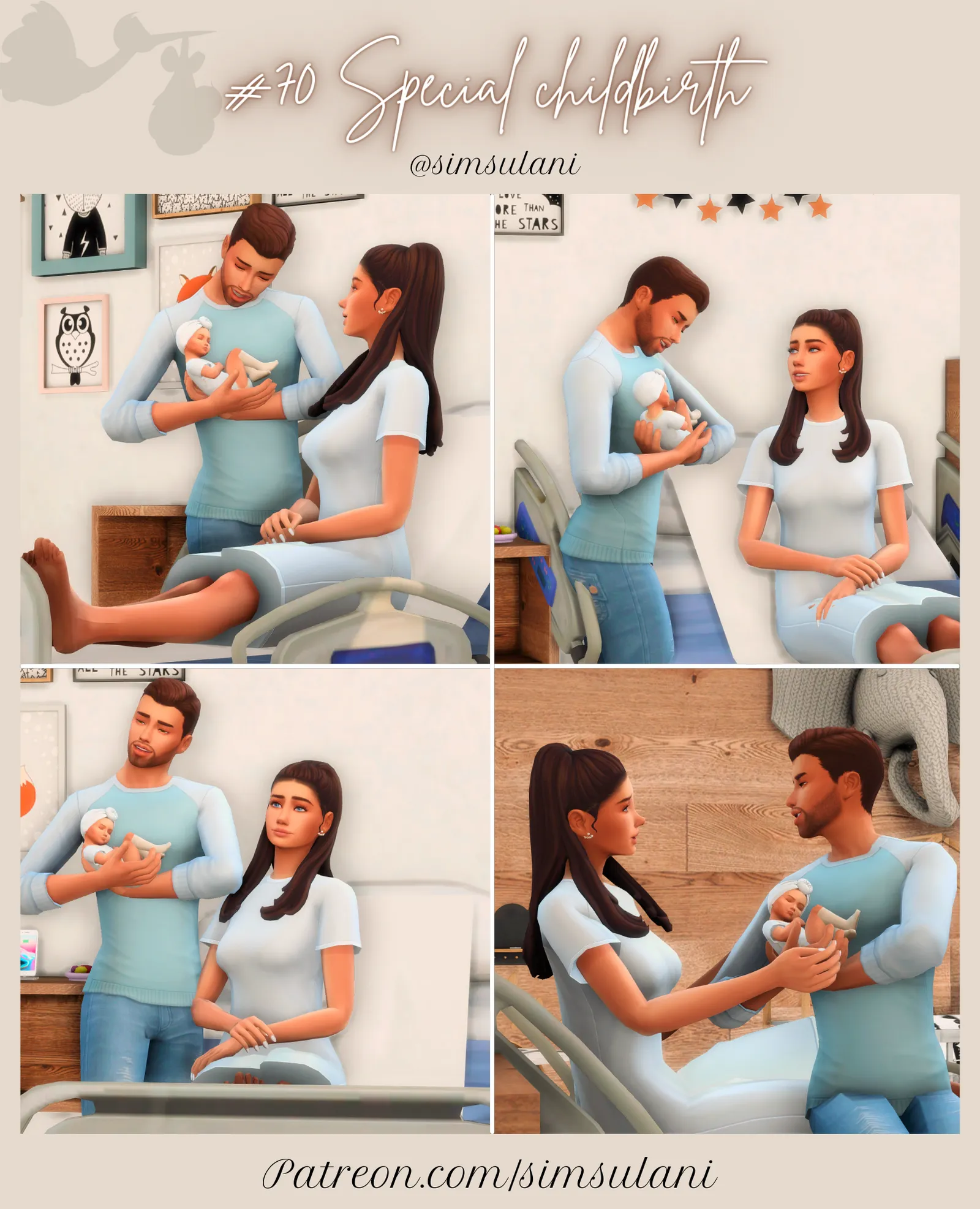 #70 Poses Pack "Special childbirth" 