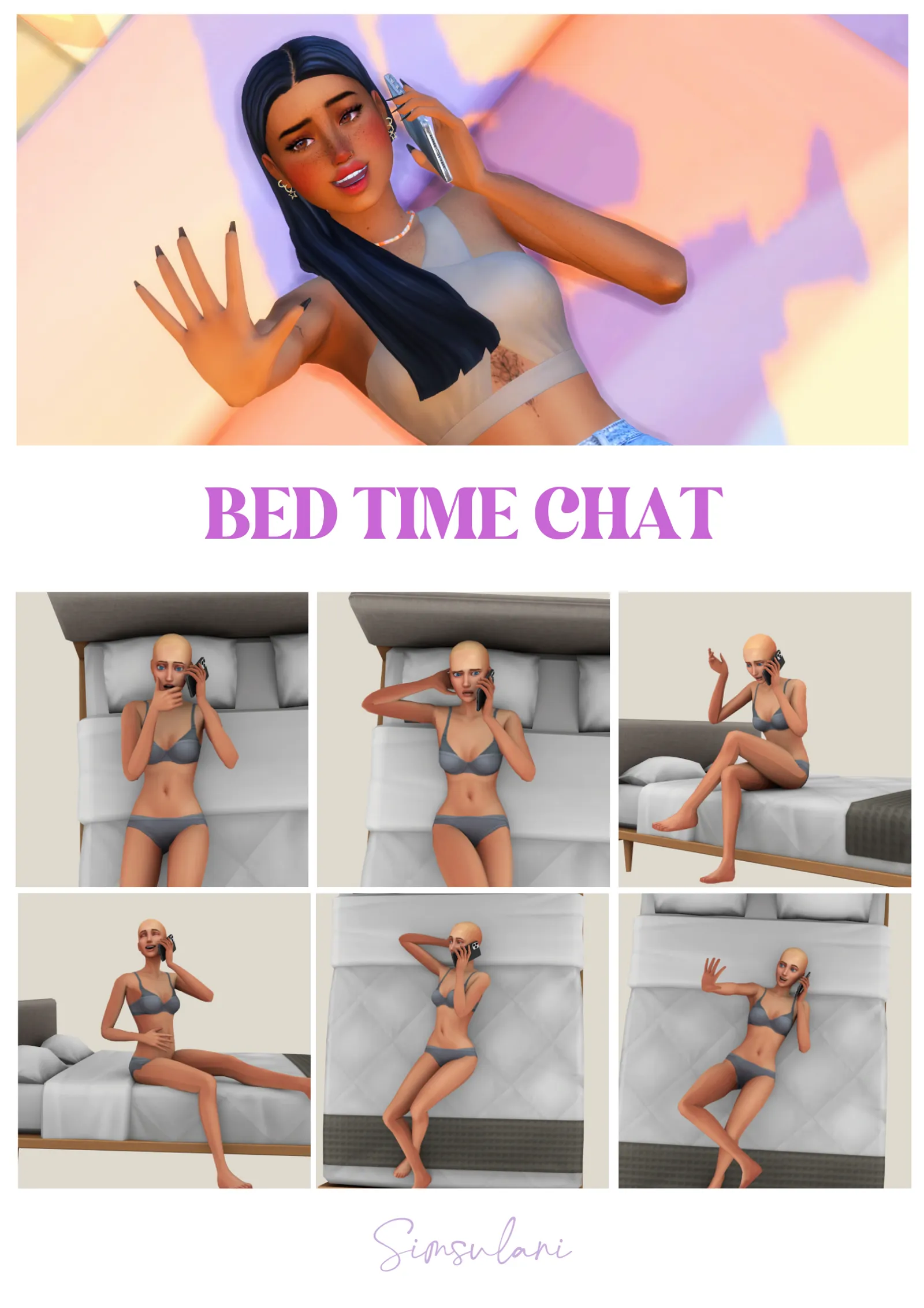 #273 Pose Pack | BedTime Chat