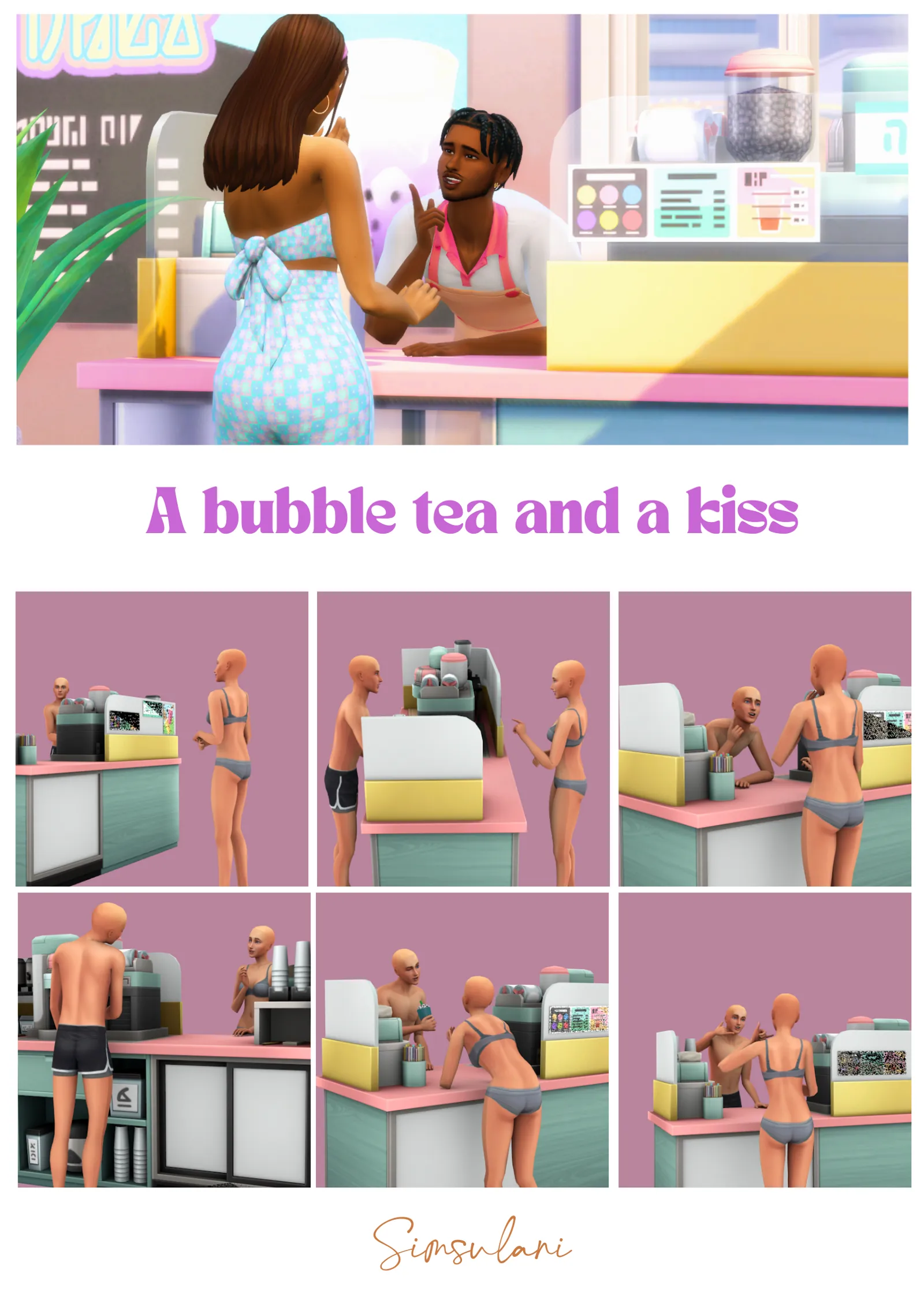 #272 Pose Pack | A bubble tea and a kiss 