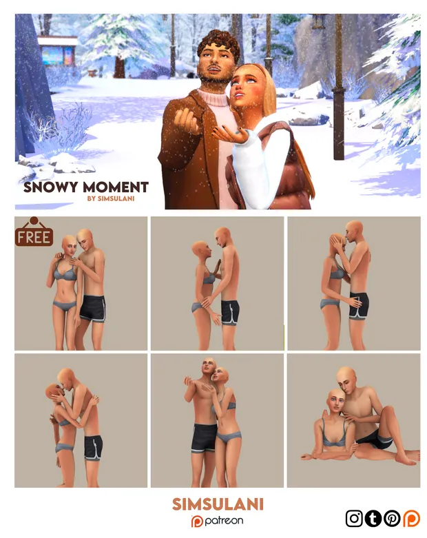 #312 Pose Pack | Snowy Moment | Free 