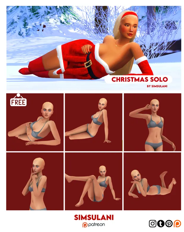 #316 Pose Pack | Christmas Solo | Free 