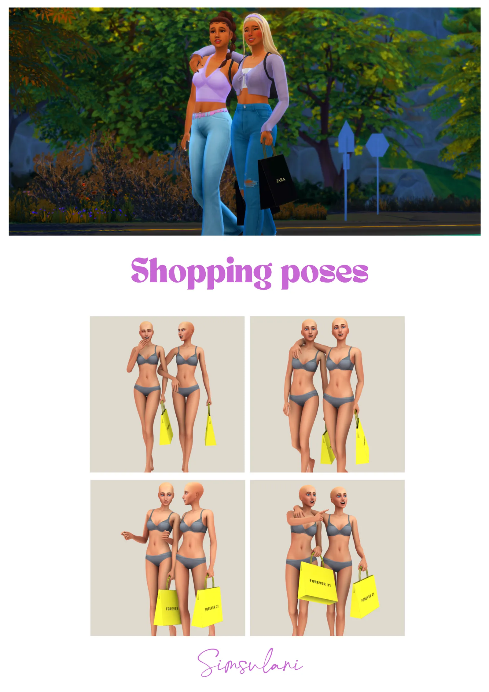#271 Pose Pack | Shopping poses