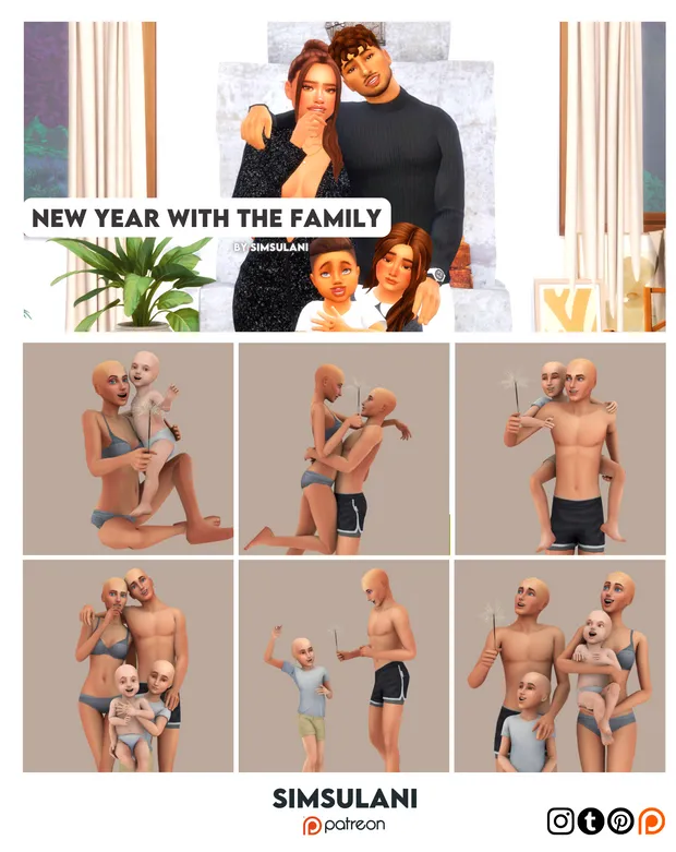 #324 Pose Pack | New Year with the family 
