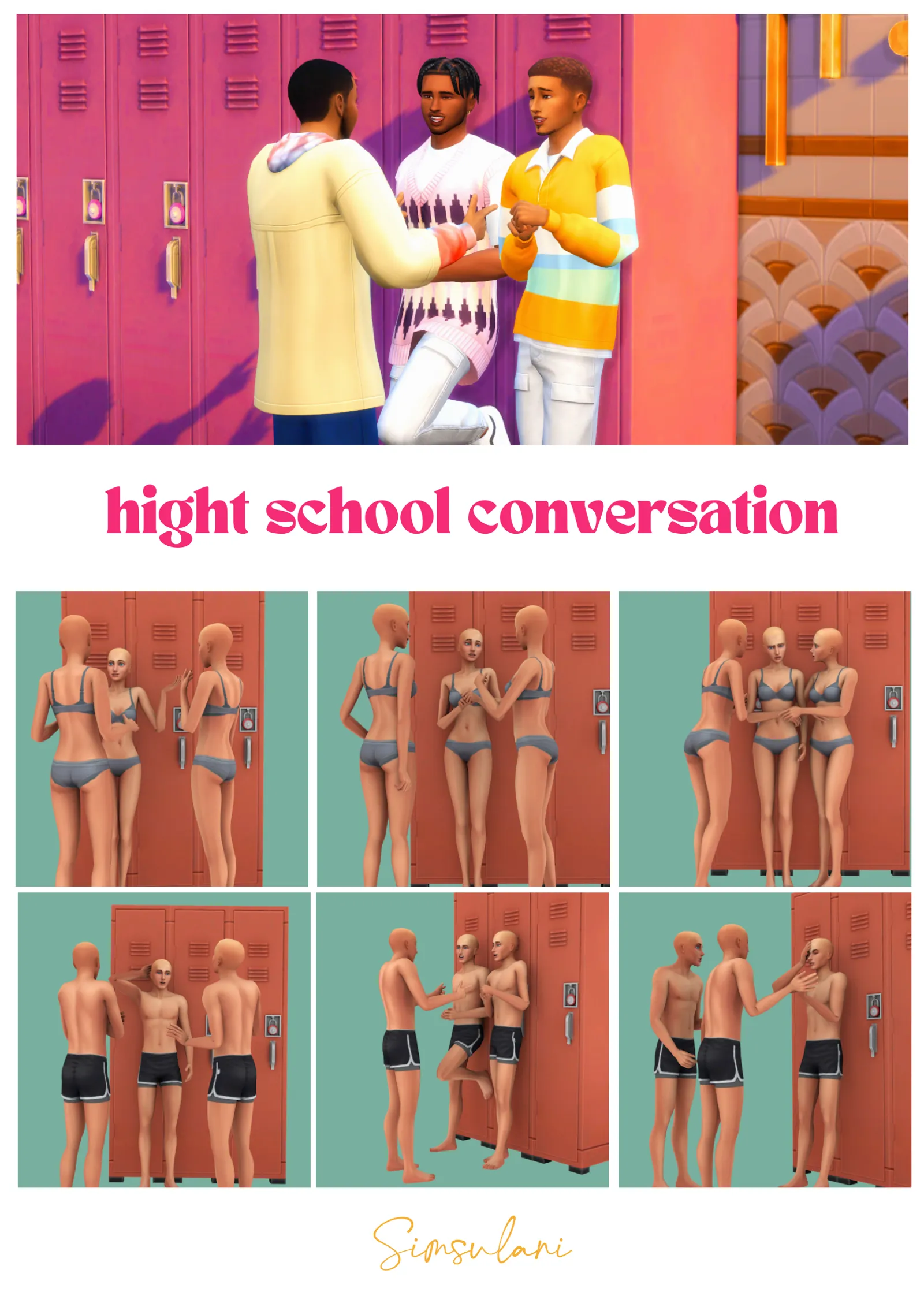 #269 Pose Pack | Hight school conversation