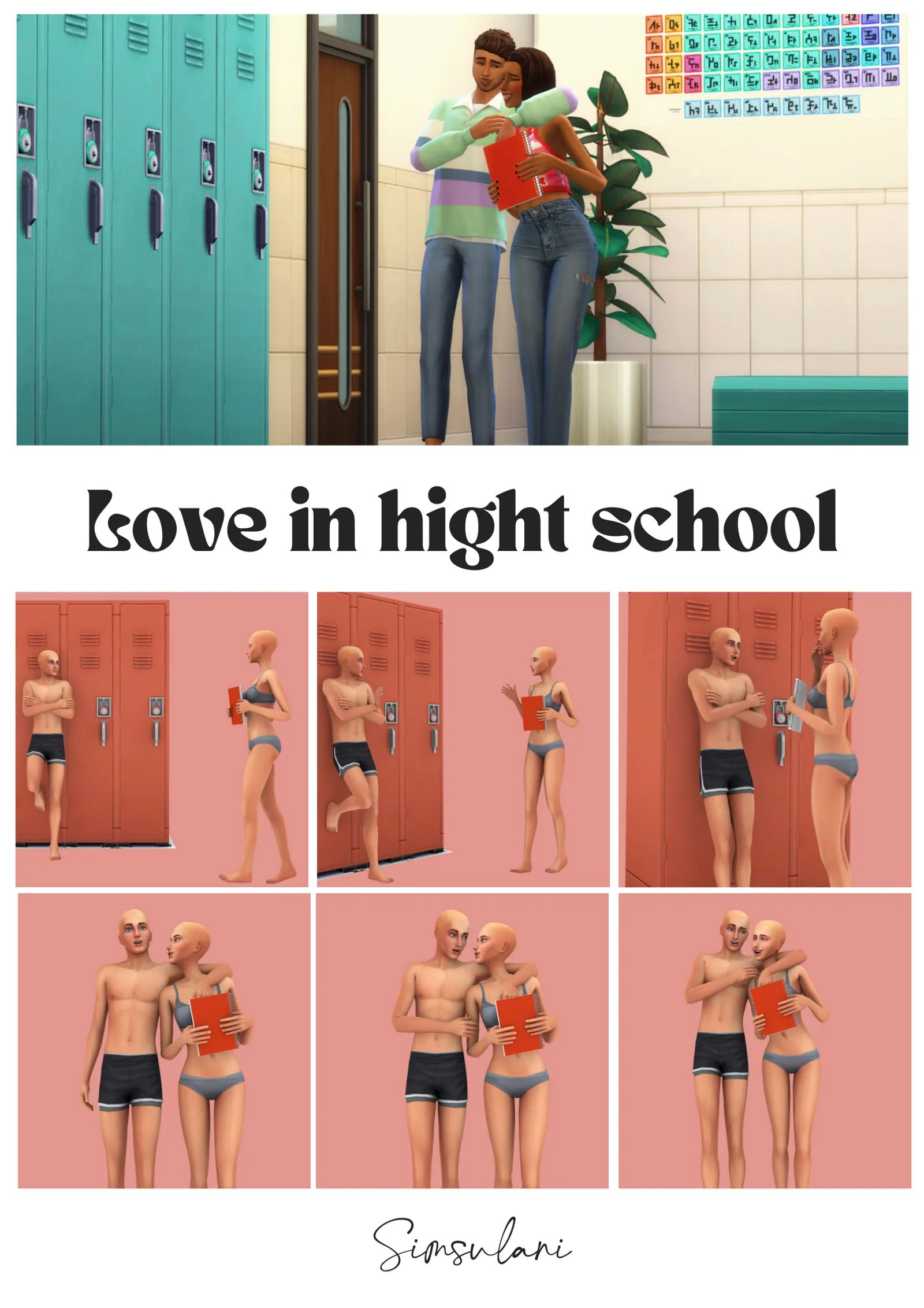 #268 Pose Pack | Love in hight school