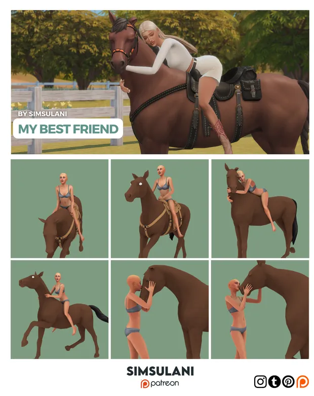 #390 Pose Pack | My best friend (FREE) :) (teen or adult)  