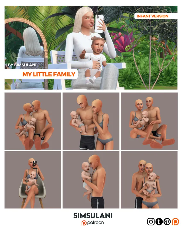 #421 Pose Pack | My little family (Infant version)  