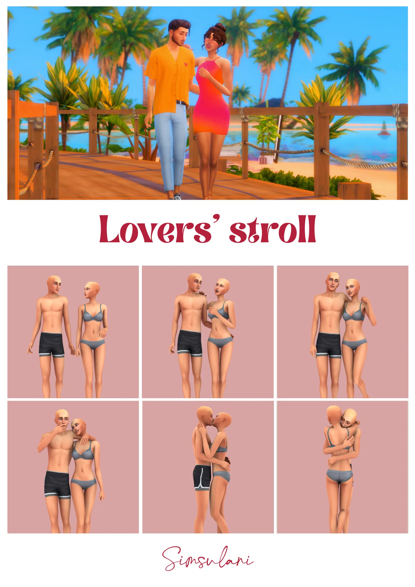 #255 Pose Pack - Lovers' stroll
