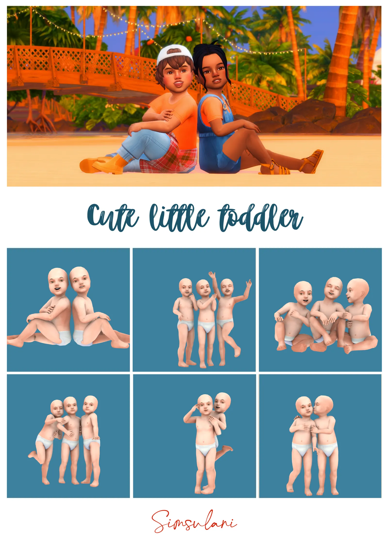 #248 Pose Pack - Cute little toddler