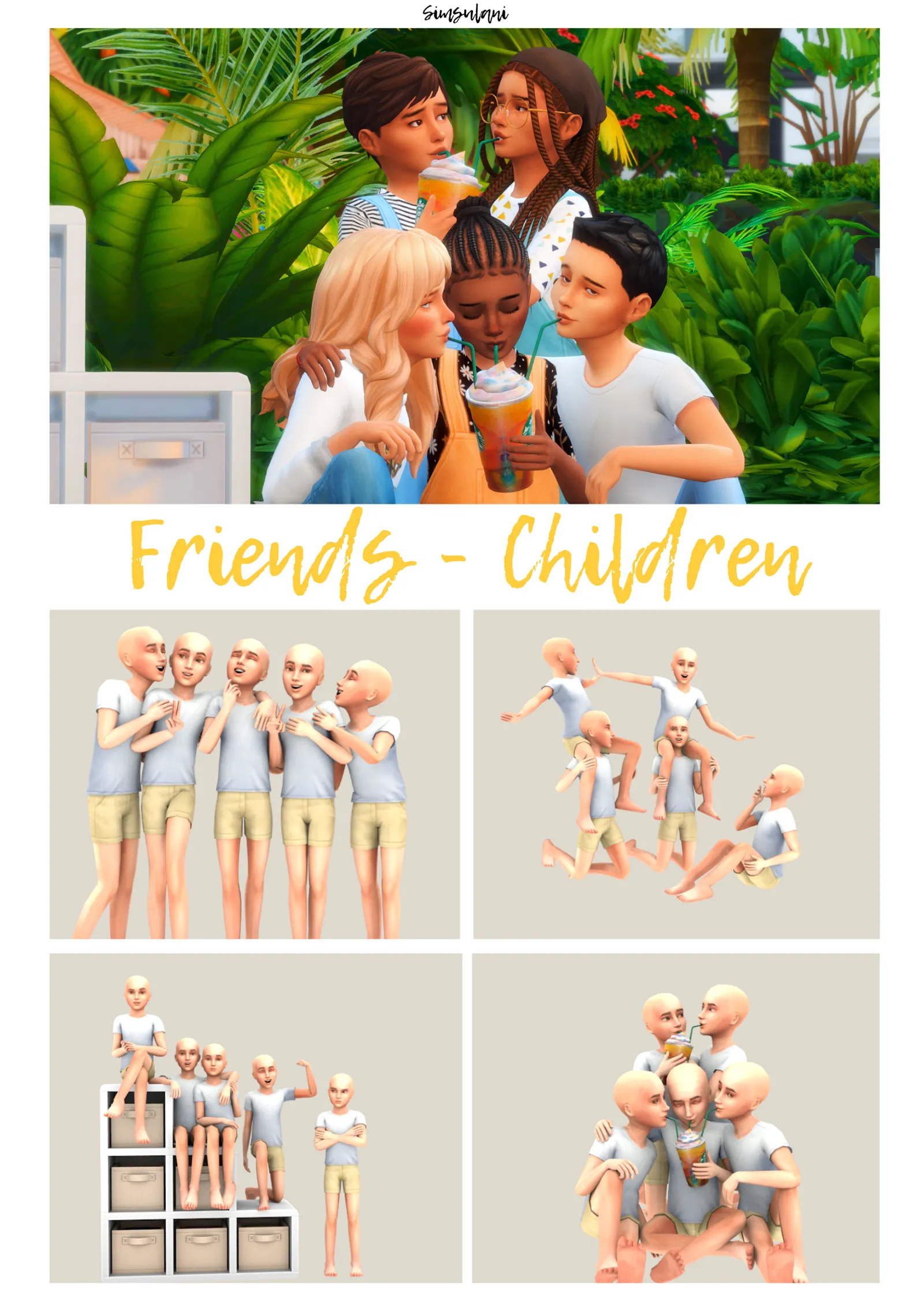 #213 Pose Pack - Friends - Children