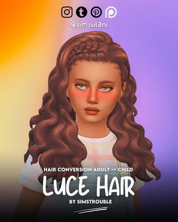 #HAIR CONVERSION #2 | LUCE HAIR BY SIMSTROUBLE (FREE)  