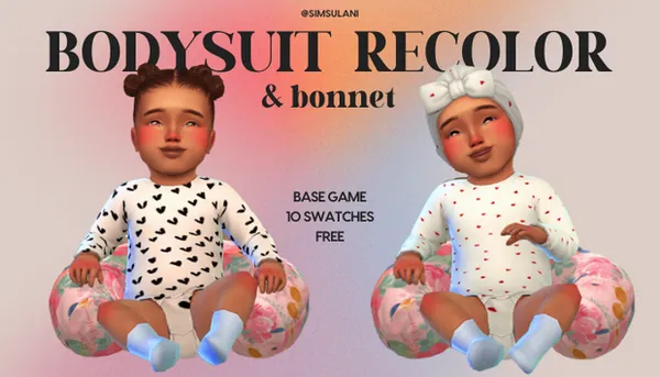 #INFANT - BODYSUIT & BONNET SET (free)