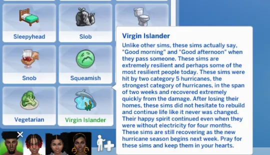 Virgin Islander Trait