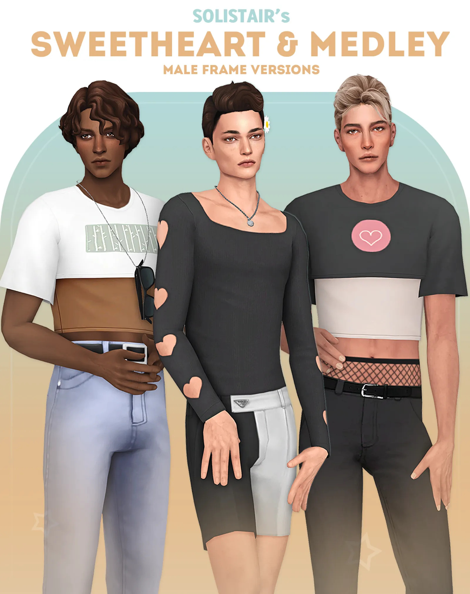 Sweetheart Bodysuit & Medley Top - FOR MALES!